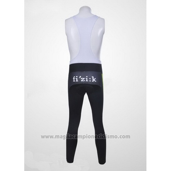 2011 Abbigliamento Ciclismo Liquigas Cannondale Nero e Verde Manica Lunga e Salopette